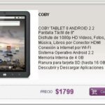 Tablet Coby Kyros 8 en Argentina, Precio y Caracteristicas